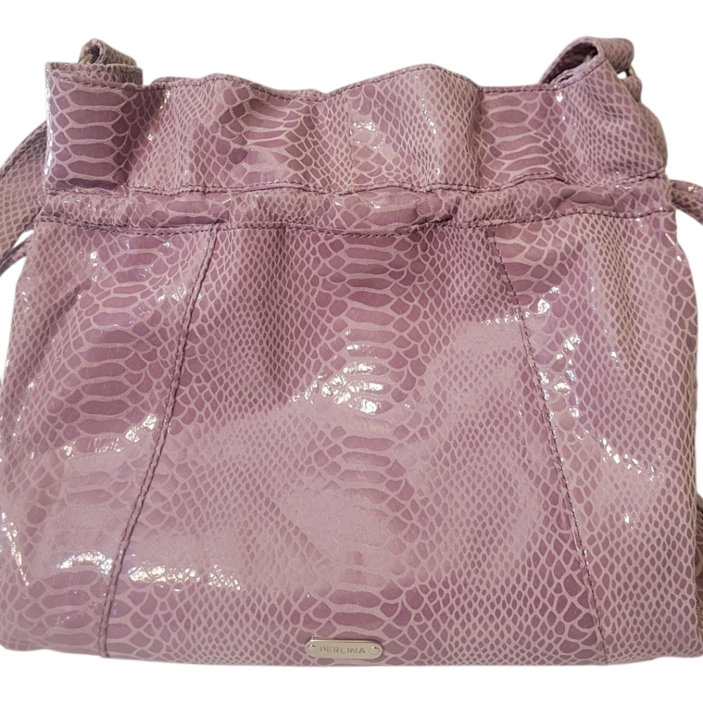 Vintage Perlina Snakeskin Hobo Handbag - Picture 2 of 12